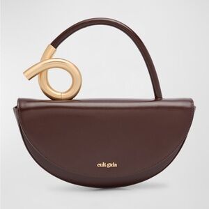Cult Gaia Azariah Coil Top Handle Bag Brown/Espresso